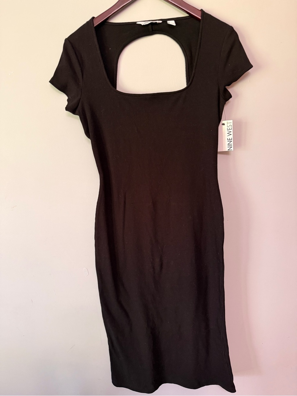 Nine West Black Bodycon Midi Dress